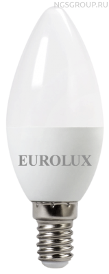 Лампа светодиодная EUROLUX LL-E-C37-5W-230-2,7K-E14
