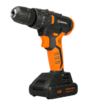 Дрель-шуруповерт аккумуляторная Вихрь ДА-18Л-2К/Б (бесщеточный двигатель)