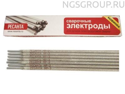 Сварочный электрод РЕСАНТА МР-3 Ф5,0 Пачка 3 кг